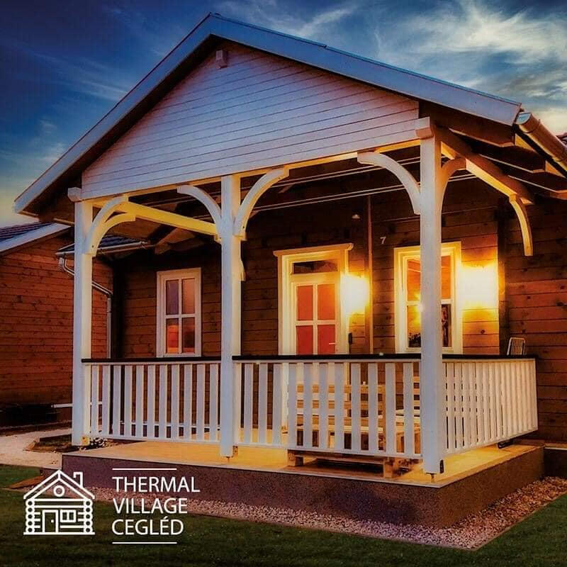 Thermal Village Cegléd nyaralóapartmanok tervezése rusztikus stílusban